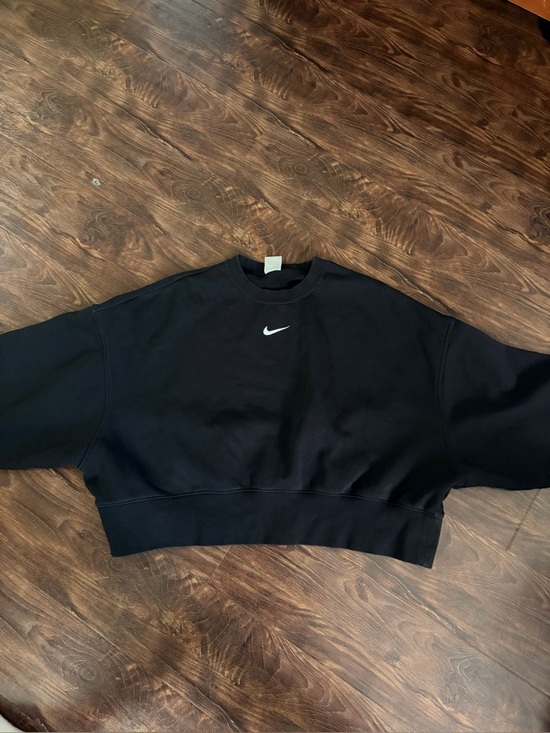 Nike Tops - Nike Sportswear Phoenix Fleece Over-Oversized Crew-Neck Sweatshirt Black Size m